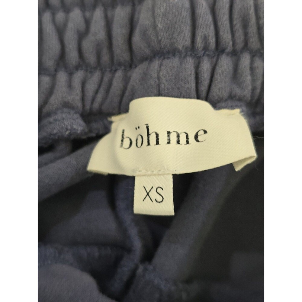 Bohme Women's XS Blue Cropped Quarter Zip Sweatshirt Jogger Pants 2 Piece Set - Picture 12 of 13